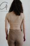 BASERANGE cotton T-shirt France BAS-TOGE-CG-SP24-FENTUO pink camel(TOGE-CG-000)
